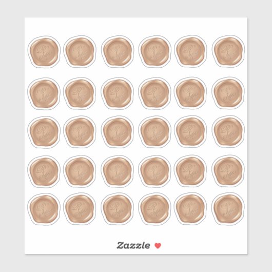 Ltモノグラムの銅ワッフェイククシール シール (シート)