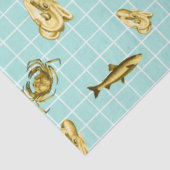 Lt Blueおよび金ゴールドシ航海のリーズデザイン4 薄葉紙 (詳細)