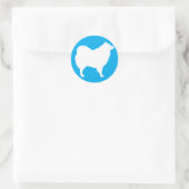 Lt BlueステッカーのEskie ラウンドシール (バッグ)