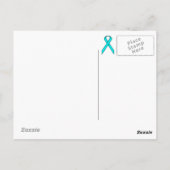 Lt Blue/ティール(緑がかった色)標準リボンテンプレートby K Yoncich ポストカード (裏面)