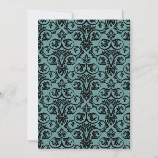 Lt.Blue Damask卒業 招待状 (裏面)