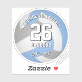 lt blue gray volleyball club colorsアスリート名 シール