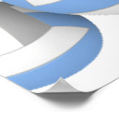 lt blue gray volleyballs birthday party welcome ポスター (角)