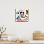 LT Cartoonsによる「Happy Hippie Funny Poster」 ポスター (キッチン)