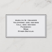 Lt Gray Wht 3D Look Cubes赤名モノグラム 名刺 (裏面)