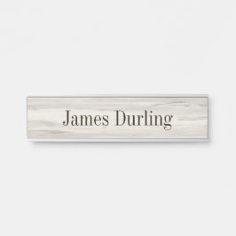 Lt. Gray Wood Grain Effect Desk ぶら下がった's Nameplate サインプレート