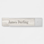 Lt. Gray Wood Grain Effect Desk ぶら下がった's Nameplate サインプレート (正面)