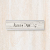 Lt. Gray Wood Grain Effect Desk ぶら下がった's Nameplate サインプレート (正面)