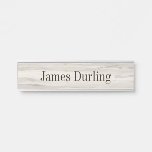 Lt. Gray Wood Grain Effect Desk ぶら下がった's Nameplate サインプレート (正面)
