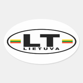 LT Lietuvaステッカー 楕円形シール
