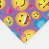 Lt Purple BlanketのEmojiのかわいいプリント フリースブランケット (角)