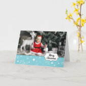 LTB Snowyデジタルフォトクリスマスカードパーソナル カード (黄色い花)