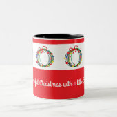 Ltc-Red Christmas Coffee Mug With Wreaths ツートーンマグカップ (中央)