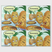 LTCartoonsおもしろいパイナップルピザ漫画 ラッピングペーパー (フラット)