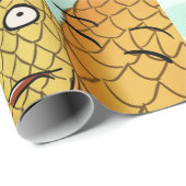 LTCartoonsおもしろいパイナップルピザ漫画 ラッピングペーパー (ロールコーナー)