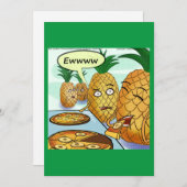 LTCartoons笑わされるパイナップルピザ漫画カード シーズンカード (正面/裏面)