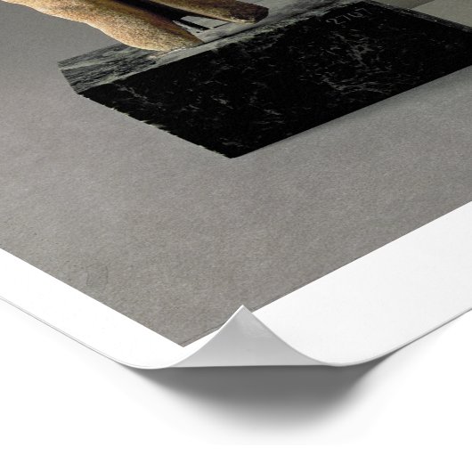 (Lto R)交差した腕を持つフィギュア、Cycladic、頭部 ポスター (角)