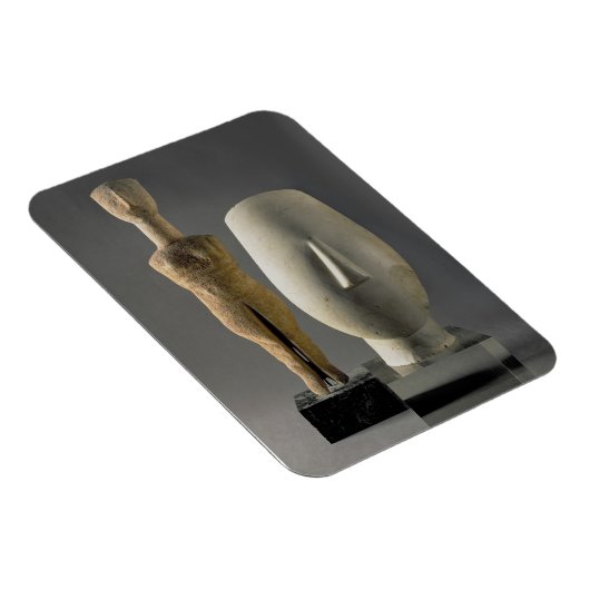 (Lto R)交差した腕を持つフィギュア、Cycladic、頭部 マグネット (右側)