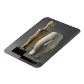 (Lto R)交差した腕を持つフィギュア、Cycladic、頭部 マグネット (左側)