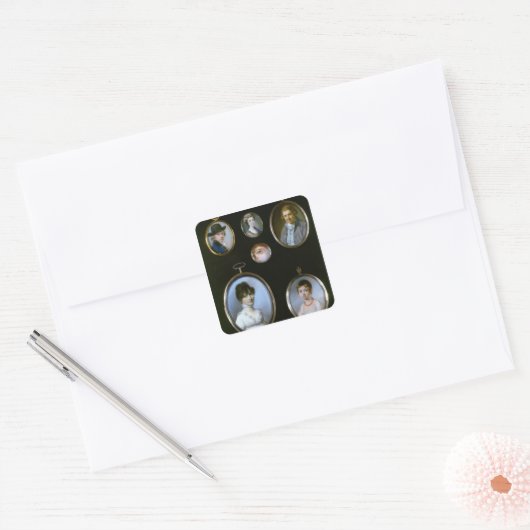 LtoRおよびTtoBからのポートレートのミニチュア、: Thoma スクエアシール (封筒)