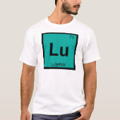 Lu - ルーテフィスク 化学周期表 シンボル フィッシュ tシャツ (正面)
