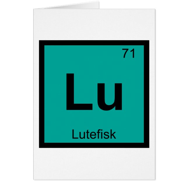Lu - ルーテフィスク 化学周期表 シンボル 魚 (正面)