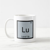 Lu - Level Up おもしろい Chemistry Element Symbol Tee コーヒーマグカップ (左)