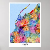 Luanda Angola City Map ポスター (正面)