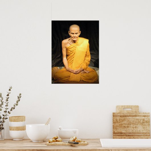 Luang Poo Mun Bhuridatto ... Buddhist Monk ポスター (キッチン)