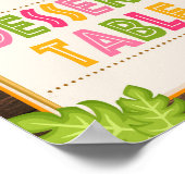 Luau Dessert Table Sign ポスター (角)