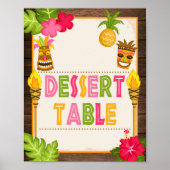Luau Dessert Table Sign ポスター (正面)