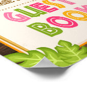 Luau Please Sign Our Guest Book Sign ポスター (角)