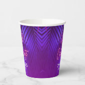 Luau Purple Palm Leaf Birthday Paper Cup 紙コップ (左)