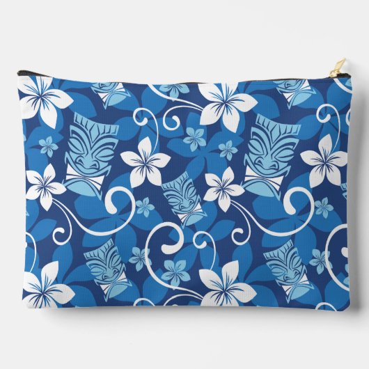 LUAU TIKI PATTERN (BRIGHT BLUE) アクセサリーポーチ (裏面)