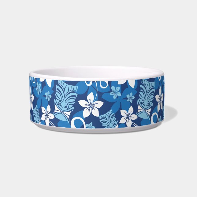 LUAU TIKI PATTERN (BRIGHT BLUE) ボウル (右)