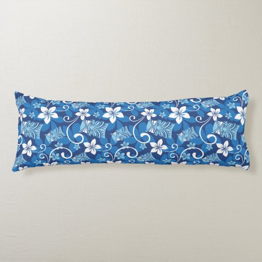 LUAU TIKI PATTERN (BRIGHT BLUE) ボディピロー (正面)