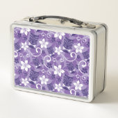 LUAU TIKI PATTERN (BRIGHT BLUE) メタルランチボックス (裏面)