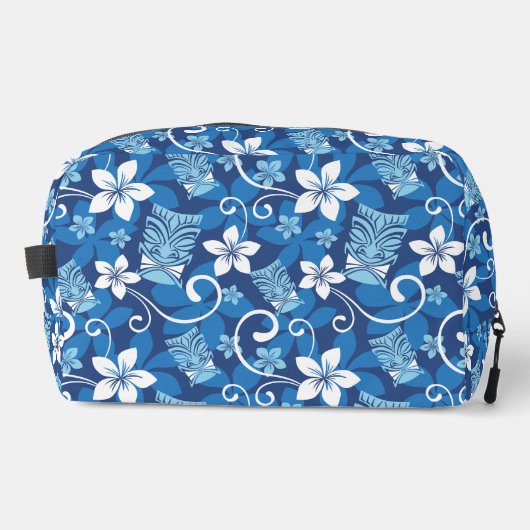 LUAU TIKI PATTERN (BRIGHT BLUE) DOPP KIT ドップキット (正面)