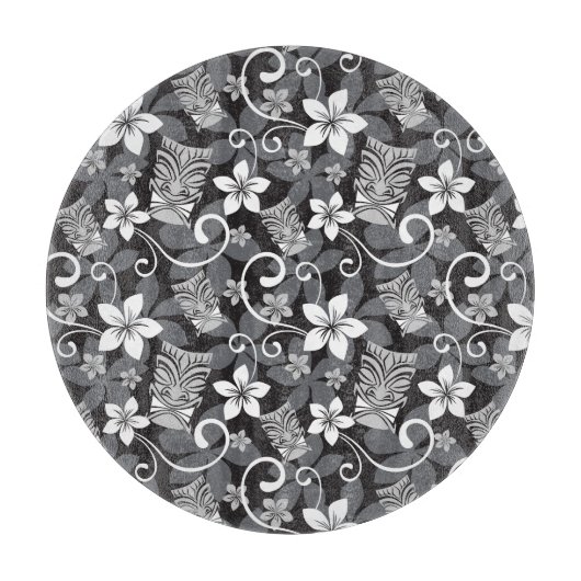 LUAU TIKI PATTERN (CHARCOAL) カッティングボード (正面)