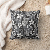 LUAU TIKI PATTERN (CHARCOAL) クッション (ブランケット)