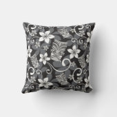 LUAU TIKI PATTERN (CHARCOAL) クッション (裏面)