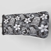 LUAU TIKI PATTERN (CHARCOAL) ゴルフヘッドカバー (正面)