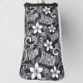 LUAU TIKI PATTERN (CHARCOAL) ゴルフヘッドカバー (回転90)