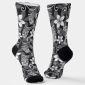 LUAU TIKI PATTERN (CHARCOAL) ソックス (傾斜あり)