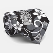 LUAU TIKI PATTERN (CHARCOAL) ネクタイ (ロール)