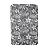 LUAU TIKI PATTERN (CHARCOAL) バスマット (正面縦)