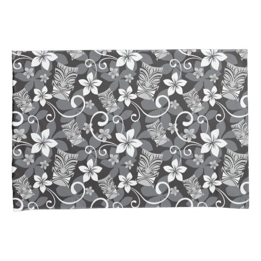 LUAU TIKI PATTERN (CHARCOAL) 枕カバー (正面右)
