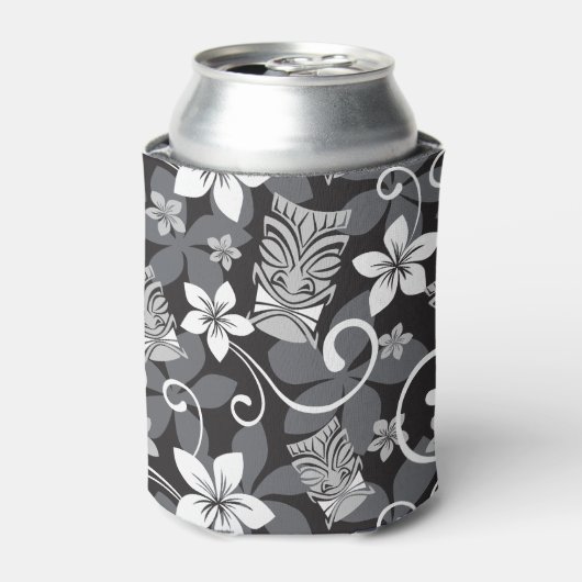 LUAU TIKI PATTERN (CHARCOAL) 缶クーラー (缶正面)