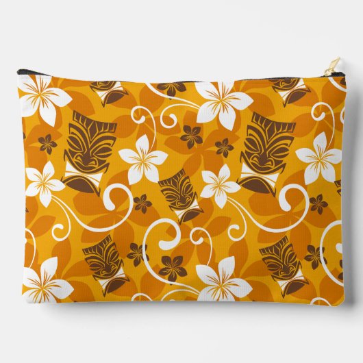 LUAU TIKI PATTERN (ORANGE) アクセサリーポーチ (裏面)