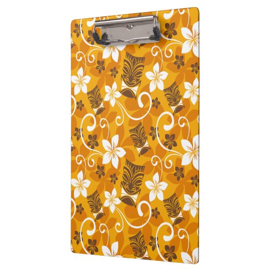 LUAU TIKI PATTERN (ORANGE) クリップボード (左)